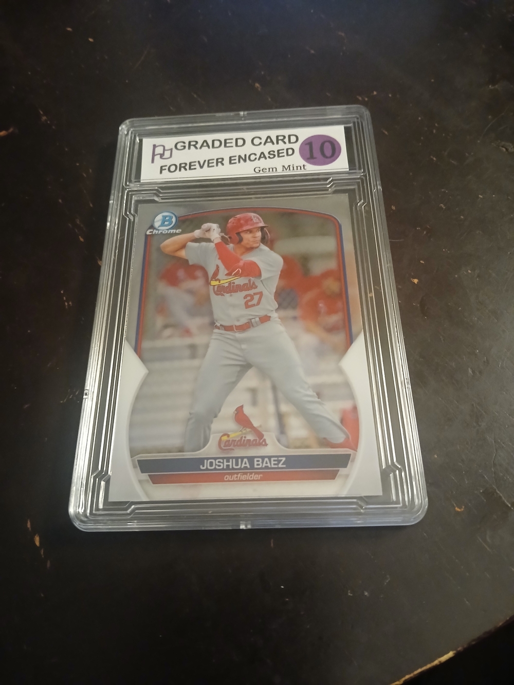 Joshua Baez Rookie St. Louis Cardinals Graded Baseball Card – Red, White
